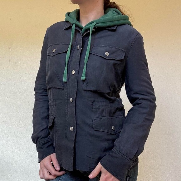 Rag and Bone grey button up military jacket - Picture 4 of 8